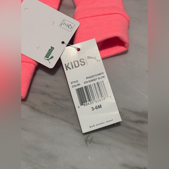 Puma Kids Pink Sweatshirt and Pants Set 3-6 months - Picture 3 of 4